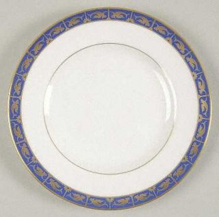 Wedgwood Marina Blue Bread & Butter Plate, Fine China Dinnerware   Encrusted Gol