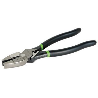 Greenlee 015109CD High Leverage Connector Crimping Side Cutting Pliers with Dipped Grip 9