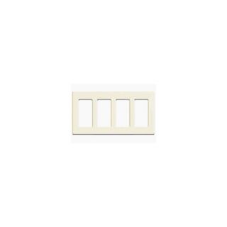Leviton 80312SI Electrical Wall Plate, Decora Plus Screwless, 4Gang Ivory