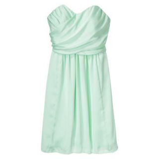 TEVOLIO Womens Plus Size Satin Strapless Dress   Cool Mint   28W