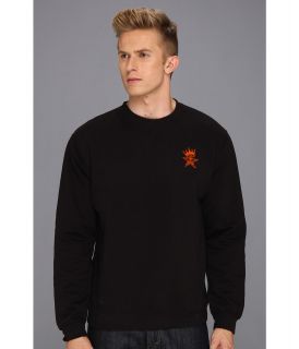 Obey Star Crown Crew Neck Sweatshirt Mens Sweatshirt (Black)