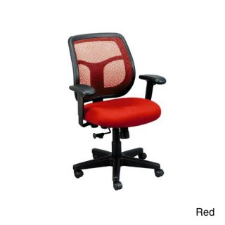 Eurotech Apollo Mesh/fabric Task And Draft Chair (Black, green, blue, grey, orange, and redTilt tension controlTilt lockSynchro TiltMaterials Metal, fabric, mesh Seat height adjustmentDimensions 26 inches x 20 inches x 40.5 inchesWaterfall SeatSeat 20.