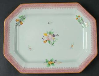 Adams China Lowestoft (Older Backstamp) 12 Oval Serving Platter, Fine China Din