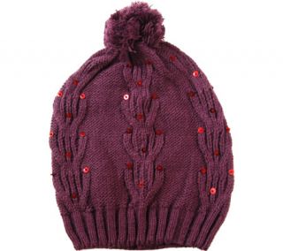 Womens Sperry Top Sider Cable Knit Beanie 094   Purple Beanies