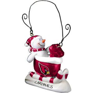 Arizona Cardinals Sledding Snowman Ornament
