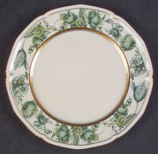 Royal Tettau Mannheim Bread & Butter Plate, Fine China Dinnerware   Green Floral