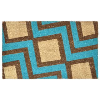 Ziggy 18x30 Coir Doormat (18 inches long x 30 inches wideStyle CasualPrimary color Blue/brownSecondary colors BeigeCare Instruction This mat is printed with non fading; non bleeding colors. Remove soil with brush. Shake off any excess dirt. )