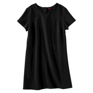 Merona Womens Plus Size Short Cap Sleeve Shift Dress   Black 4
