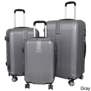 American Traveler 3 piece Hardside Lightweight Expandable Spinner Luggage Set (PolycarbonateColor options Grey, black, blueHandle Retractable handle system provide optimum mobilityWheeled YesWheel type Four 360 degree spinner wheels systemClosure Del