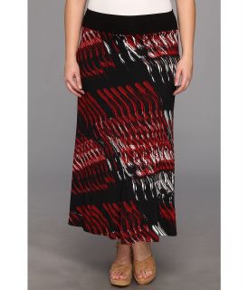 Karen Kane Plus Size Contrast Waist Maxi Skirt Mens Skirt (Multi)