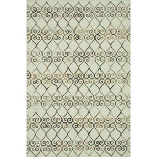 Hand tufted Echo Ivory Wool Rug (36 X 56)