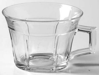Heisey Rib & Panel Clear Punch Cup   Stem #411, Clear