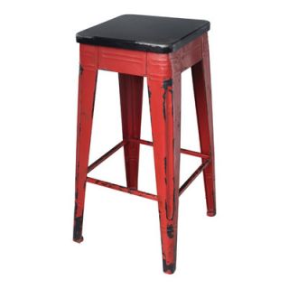 Moes Home Collection Sturdy Distressed Barstool HU 1083 04/HU 1083 18 Color