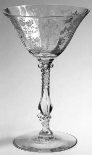 Cambridge Rose Point Clear Champagne/Tall Sherbet   Stem 3121,Clear,Etched
