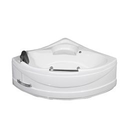 Aston White 59 inch Whirlpool Tub (WhiteInterior Dimensions 60 inches long x 35.5 inches wide x 20.5 inches highExterior dimensions 59 inches long x 59 inches wide x 25 inches highMaterials Acrylic, fiberglass, stainless steel, PVC, ABSHardware finish
