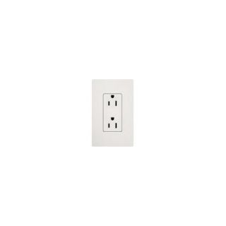 Lutron CAR15HWH Electrical Outlet, Claro Decorator Receptacle White (Clamshell Packaging)
