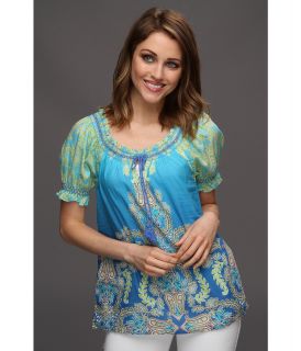 Tommy Bahama Water Paisley Top Womens Clothing (Blue)