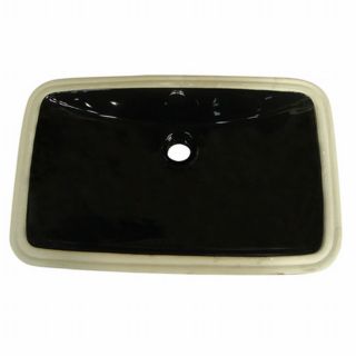 Vitreous China Black Undermount Bathroom Sink