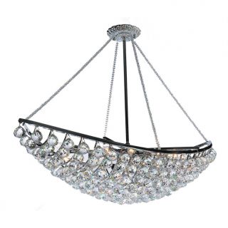 Warehouse Of Tiffany Heracles 6 light Black Chandelier (Metal and crystalSetting IndoorFixture finish BlackNumber of lights 6Requires six (6) 40 watt bulbs (not included)Dimensions 28 inches high x 10 inches wide x 22 inches deepThis fixture does need
