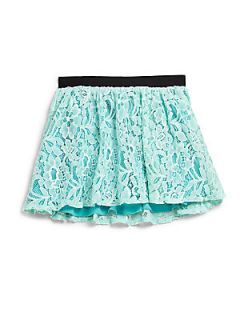 DKNY Toddlers & Little Girls Lace Skirt   Aqua