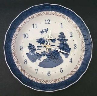 Royal Doulton Real Old Willow Clock Plate, Fine China Dinnerware   Majestic Coll