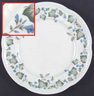 Johnson Brothers Vintage (Newer,Green Ivy,Blue Flowers) Dinner Plate, Fine China