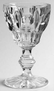 Sterling Crystal Classique Clear Wine Glass   Pressed,Oval And Dot Design, Clear