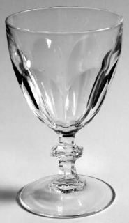 Cristal DArques Durand Rambouillet Wine Glass   Panel Design On Bowl, Knob In S
