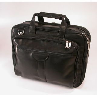 Stebco Deluxe Black Leather look Overnight Laptop Case