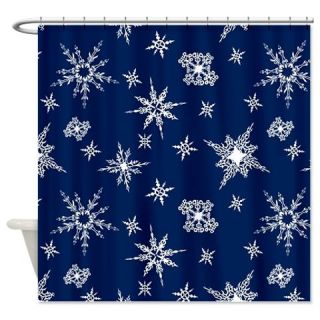  White Snowflakes Shower Curtain  Use code FREECART at Checkout