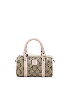 Gucci Girls GG Plus Top Handle Bag   Beige Pink