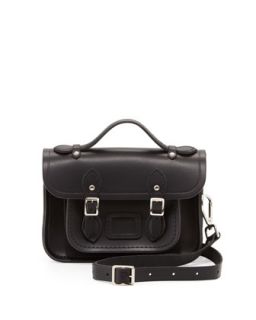 Classic Mini Leather Satchel Bag, Black   Cambridge Satchel Company