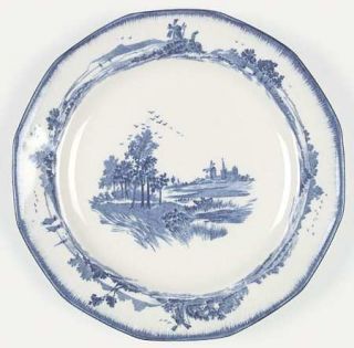 Royal Doulton Norfolk Blue Salad Plate, Fine China Dinnerware   Earthenware, Blu