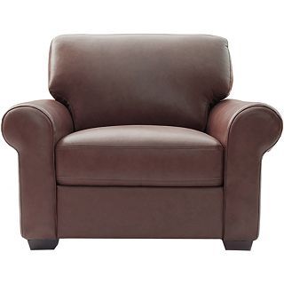 Leather Possibilities Roll Arm Chair, Chocolate