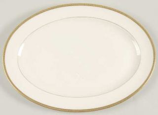 Lenox China Tuxedo (Green Backstamp) 13 Oval Serving Platter, Fine China Dinner
