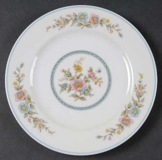 Ekco China Lugano Bread & Butter Plate, Fine China Dinnerware   Pastel Flowers,