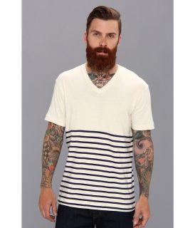 Alternative Apparel Gull Striped V Neck Tee Mens T Shirt (White)