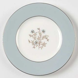 Minton Twilight Grey Bread & Butter Plate, Fine China Dinnerware   Gray Rim,Pink