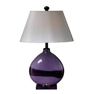 Dimond Lighting DMD D1718 Lavender Quartz Table Lamp with Oval Pure White Faux S