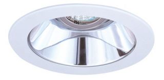 Elco Lighting EL1421C Recessed Lighting Trim, 4 Low Voltage Adjustable Clear Reflector Trim White