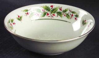 Japan China Holly Yuletide Coupe Cereal Bowl, Fine China Dinnerware   Holly On R