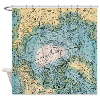  Vintage Arctic Map Shower Curtain  Use code FREECART at Checkout