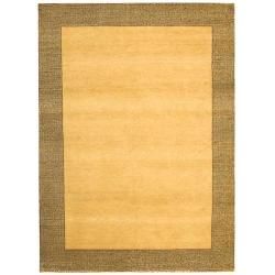 Hand knotted Gabeh Passage Beige Wool Rug (5 X 8)