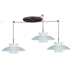 Besa Lighting BEL 3JW 451325 LED BR Trilo Pendant