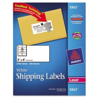 Avery Labels Shipping Labels with TrueBlock Technology, 2 x 4, White (5963)