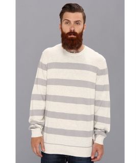 Ben Sherman Stripe Crew Neck Sweater Mens Sweater (White)