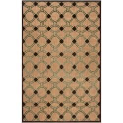 Woven Tan Portera Indoor/outdoor Moroccan Lattice Rug (5 X 76)