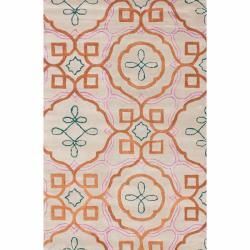 Nuloom Handmade Moroccan Modern Trellis Natural Wool Rug (76 X 96) (MultiPattern AbstractTip We recommend the use of a non skid pad to keep the rug in place on smooth surfaces.All rug sizes are approximate. Due to the difference of monitor colors, some 