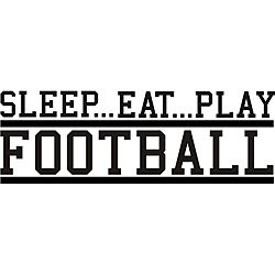 Decorative Sleep Eat Play Football Vinyl Wall Art Quote