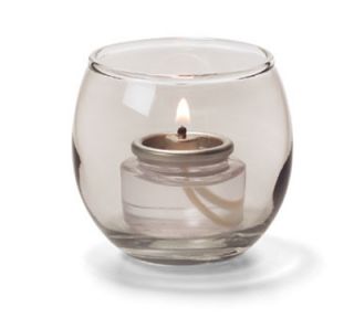 Hollowick Tealight Lamp w/ Bubble Style, 2.63x2.38 in, Glass, Smoke Lustre